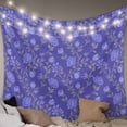 thumbnail image 1 of Purple Floral Tapestry for Bedroom Wall Hanging Tapestry, Spring Abstract Art Flower Botanical Ceiling Backdrop Tapestries Poster Blanket Wall Decor for Teens Room Living Room Dorm 51" x 59", 1 of 8