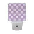 thumbnail image 1 of Purple Floral Tile Pattern LED Night Light Sensor Lamp Plug-in Adjustable Brightness 2 Pack, 1 of 7