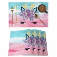 thumbnail image 1 of Purple Flower Antlers Placemats Set of 2, Pink Cloud Sky Ears Leaves Abstract Non-Slip Place Mats Washable Table Mats for Kitchen Dining Table Decorations Indoor/Outdoor, 1 of 9