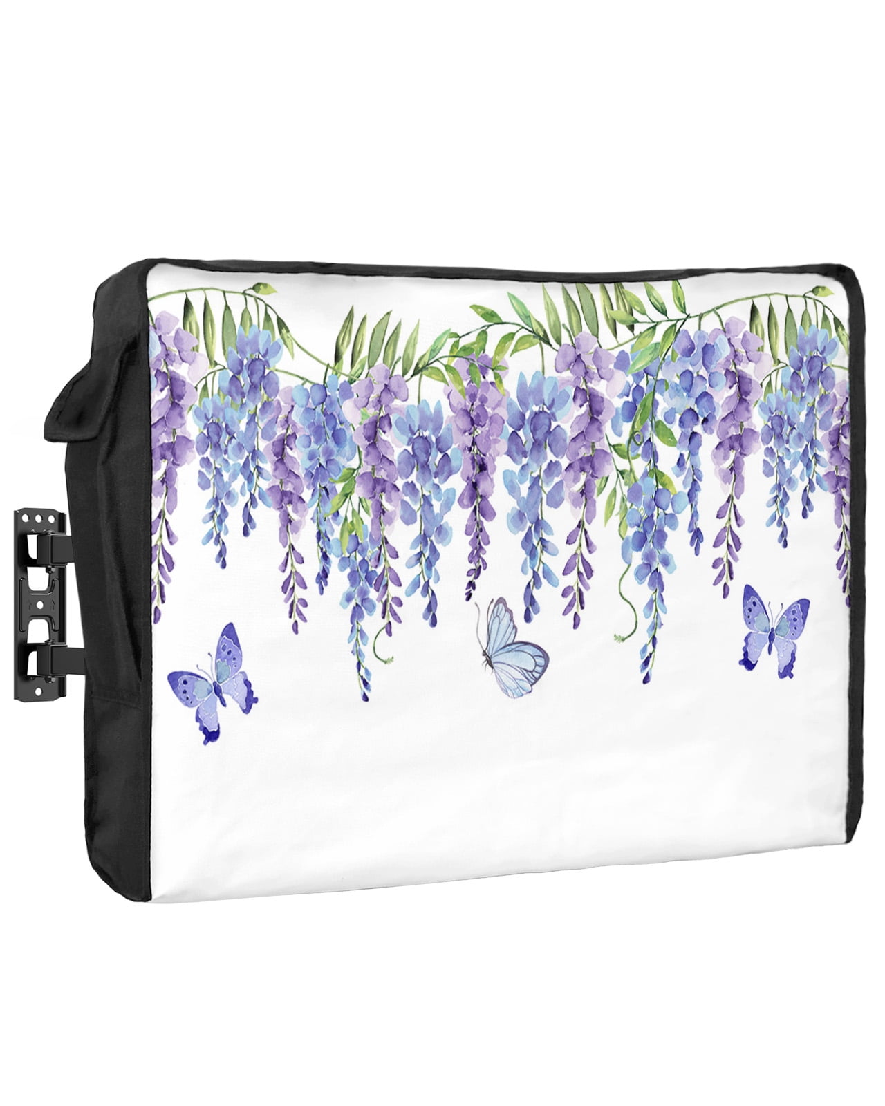 Purple Flower Butterfly Spring Floral Watercolor Outdoor Tv Cover 52