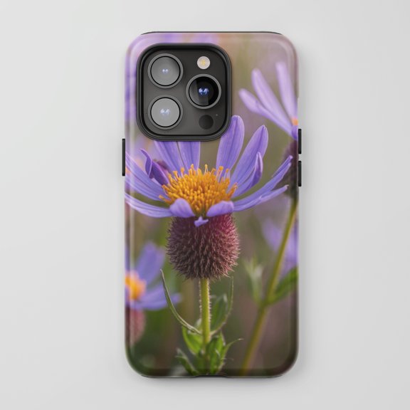 Purple Flower For All iPhone Series Tough Phone Case Nature Photo