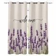 thumbnail image 1 of Purple Flower Kitchen Curtains Wildflower Lavender Pastoral Botanical Cafe Short Curtains for Bathroom Blackout Window Curtain Grommet Small Window Treatment Drapes for Bedroom Living Room 52"x45"x2, 1 of 9