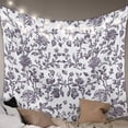 thumbnail image 1 of Purple Flower Large Tapestry for Bedroom Wall Hanging Tapestry,Vintage Farmhouse Boho Leaf Spring Plant Ceiling Backdrop Tapestries Poster Blanket Wall Decor for Teens Room Living Room Dorm 85" x 90", 1 of 2