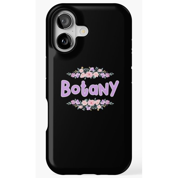 Purple Flower Name Label Phone Case for iPhone 11 12 13 14 15 16 17 Pro Max