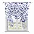 thumbnail image 1 of Purple Flower Pattern Balloon Curtains for Windows, Bedroom Curtains 54 Inch Length, Vintage Floral Botanical Simple Tie Up Curtains Panels Thermal Insulated Bathroom Curtains Window 42"x54", 1 of 8
