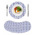 thumbnail image 1 of Purple Flower Pattern Round 15 Inch Placemats Set of 8, Vintage Floral Botanical Simple HeatResistant Non Slip Place Mats for Dining Table, Wipeable Braided Kitchen Table Mats for Housewarming, 1 of 9