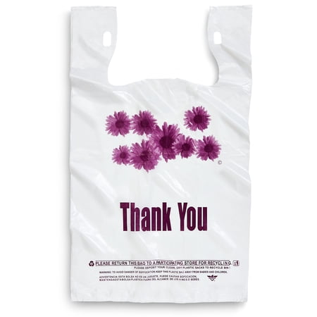 Purple Flower T Shirt Shopping Bags - 500 pcs