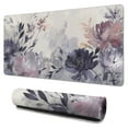 thumbnail image 1 of Purple Flowers Aesthetic Traditional Floral Painting Gaming Mouse Mat,Rectangle XX Large Non-Slip Rubber Gaming Mouse Pad with Stitched Edges, Office Mouse Pad for Women Men Kids, 31.5x15.7, 1 of 7