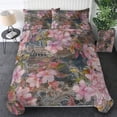 thumbnail image 1 of Purple Flowers Bedding Set Floral Duvet Cover Set Flowers Watercolor Bedspreads Polyester King Size Love Gift for, 1 of 5