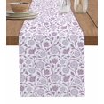 thumbnail image 1 of Purple Flowers Burlap Cotton Table Runner 16x72 Inches Long, Vintage Country Plants Floral Herbs Farmhouse Table Runners, Outdoor Dining Tablecloths Decor for Baby Shower/Party/Wedding, 1 of 6