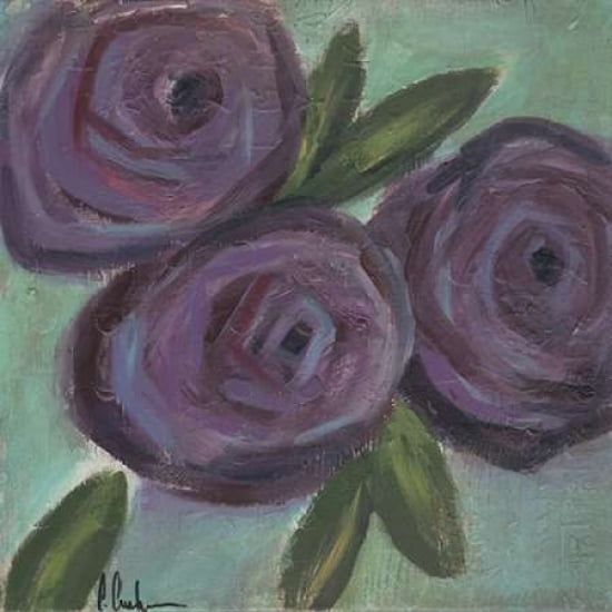Purple Flowers Canvas Art - Cassandra Cushman (24 x 24)