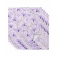 thumbnail image 1 of Purple Flowers Cloth Napkins Set of 6 Reusable Dinner Napkins, Botanical Florals Plants Country Aesthetic Cocktail Napkin Washable Table Napkins for Wedding/Holiday Party/Baby Shower 20"x20", 1 of 7