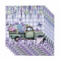 thumbnail image 1 of Purple Flowers Cloth Napkins, Weeping Spring Floral Truck Butterfly Checkered Washable and Reusable Dinner Napkins Set of 6, Table Napkin for Kitchen Party Birthday Wedding Hotel Housewarming 20"x20", 1 of 9