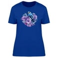 thumbnail image 1 of Purple Flowers Cute Blue Jay T-Shirt Women -Image by Shutterstock, Female Large, 1 of 2