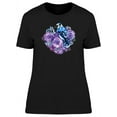 thumbnail image 1 of Purple Flowers Cute Blue Jay T-Shirt Women -Image by Shutterstock, Female Medium, 1 of 2