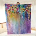 thumbnail image 1 of Purple Flowers Floral Blanket Gifts for Women Kids Girls Mom Birthday Mother''s Day Presens Spring Summer Decor Soft Cozy Plush Throw for Christmas Colorful 50"x60", 1 of 6