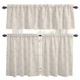 thumbnail image 1 of Purple Flowers Kitchen Curtains Sets for Windows 24 Inch Length, Beige Farmhouse Botanical Burlap Rod Pocket Window Treatments Tier Curtains and Valances Set for Bedroom/Bathroom, 1 of 8