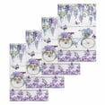 thumbnail image 1 of Purple Flowers Kitchen Dish Towels for Drying Dishes Set of 4, Weeping Spring Floral Bicycle Wooden Waffle Weave Microfiber Hand Tea Bathroom Towels Quick Dry & Absorbent Towel 15.7x23.6, 1 of 7