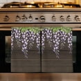 thumbnail image 1 of Purple Flowers Kitchen Towels Set of 3, Weeping Spring Floral Wooden Pastoral Absorbent Dish Towels for Kitchen, Microfiber Hand Towel, Quick Drying Tea Towel for Cleaning Decorative Dishcloths, 1 of 7