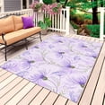 thumbnail image 1 of Purple Flowers Outdoor Rug for Patio/Deck/Porch, Non-Slip Large Area Rug 4 x 6 Ft, Botanical Florals Plants Country Aesthetic Indoor Outdoor Rugs Washable Area Rugs, Camping Rug Carpet Runner, 1 of 8