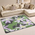 thumbnail image 1 of Purple Flowers Pattern Soft Polyester Area Rug 72''x48'', Non Slip, Memory Foam, Water Absorbent, 1 of 7