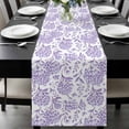 thumbnail image 1 of Purple Flowers Table Runner 60 Inches Long, Botanical Floral Vintage Wildflower Kitchen Coffee Dining Table Decoration for Home Party Birthday Wedding Home Decor 13x60 Inches, 1 of 8