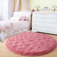 thumbnail image 1 of Fluffy Circle Round Rug 4'X4' for Kids Room, Furry Carpet for Teen Girls Bedroom, Shaggy Circular Rug for Nursery Room, Fuzzy Plush Rug for Dorm, Cute Room Decor, 1 of 8