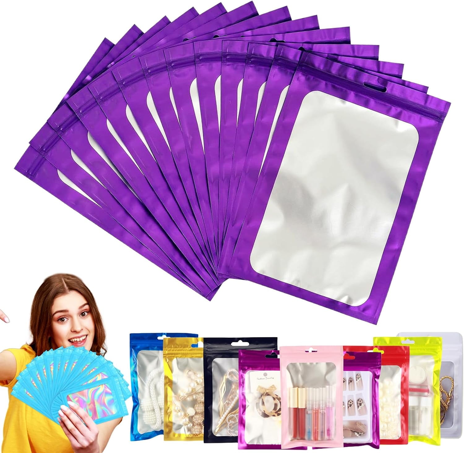 Jewelry Plastic Bags Packaging  Transparent Pouch Jewelry - 20pcs
