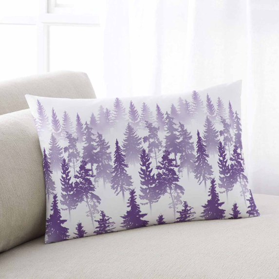 Purple Forest King Pillow Covers, Contemporary Silhouette Abstract Art Soft Breathable Throw Pillow Cases with Invisible Zipper, Decorative Pillowcase Pillows Protectors for Sofa Bed Couch 20"x36"