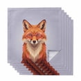 thumbnail image 1 of Purple Fox Cloth Napkins, Funny Animals Modern Art Washable and Reusable Dinner Napkins Set of 6, Table Napkin for Kitchen Party Birthday Wedding Hotel Housewarming 20"x20", 1 of 9