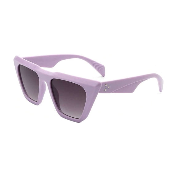 Purple Frame Sunglasses - Transparent Purple Lens UV Protection Fresh Casual Eyewear