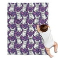 thumbnail image 1 of Purple French Bulldog Blanket,Comfortable Soft Flannel Throw Blanket,All Season,Warm Lightweight Blankets for Sofa Bed Couch Living Room Chair,30"x40", 1 of 4