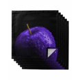 thumbnail image 1 of Purple Fruit Cloth Napkins Set of 6 Reusable Dinner Napkins, Modern Minimalist Decor Black Background Cocktail Napkin Washable Table Napkins for Wedding/Holiday Party/Baby Shower 20"x20", 1 of 7