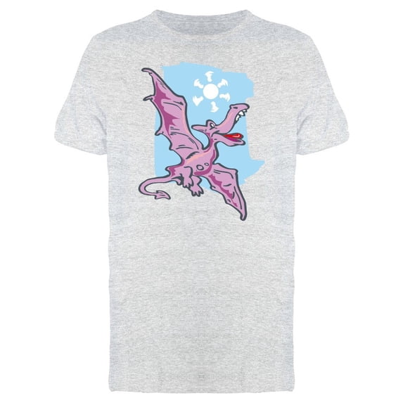 Purple Funny Flying Dinosaur Tee Men's -Image by Shutterstock