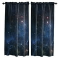 thumbnail image 1 of Purple Galaxy Planet Curtains For Living Room Bedroom Window Treatment Home Decoration Drapes Kitchen Curtain, 1 of 7