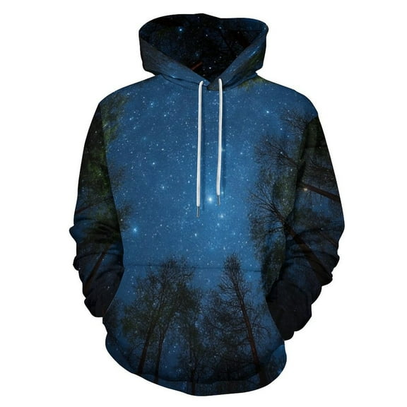 Purple Galaxy Space Planet Eyelet Universe Stars Starry Forest 3d Sweatshirts Hoodie Fashion Casual Personality Men's Women Street Hoodie Pullovers Long Sleeve Comfortable Top