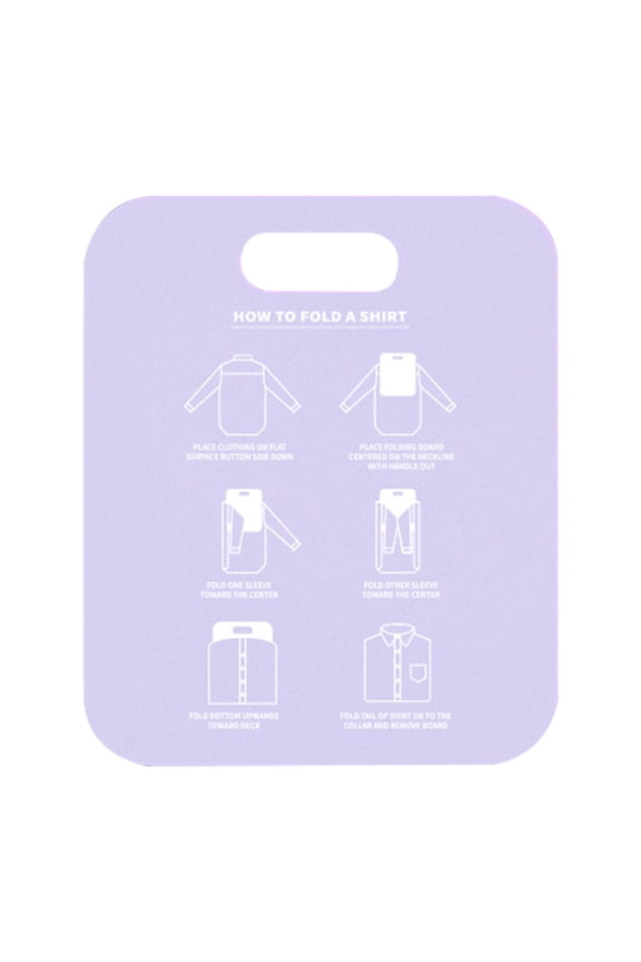 Purple Garment Folding Board, Portable Shirt Folder for Wardrobe Organization, Quick Fold Tool for Neat Storage, 1 Count