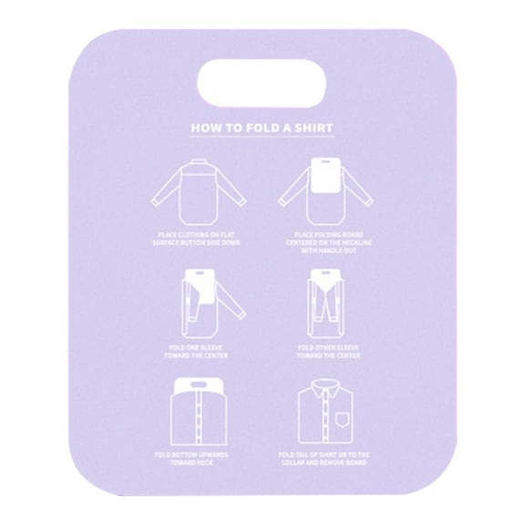 Purple Garment Folding Board, Portable Shirt Folder for Wardrobe Organization, Quick Fold Tool for Neat Storage, 1 Count