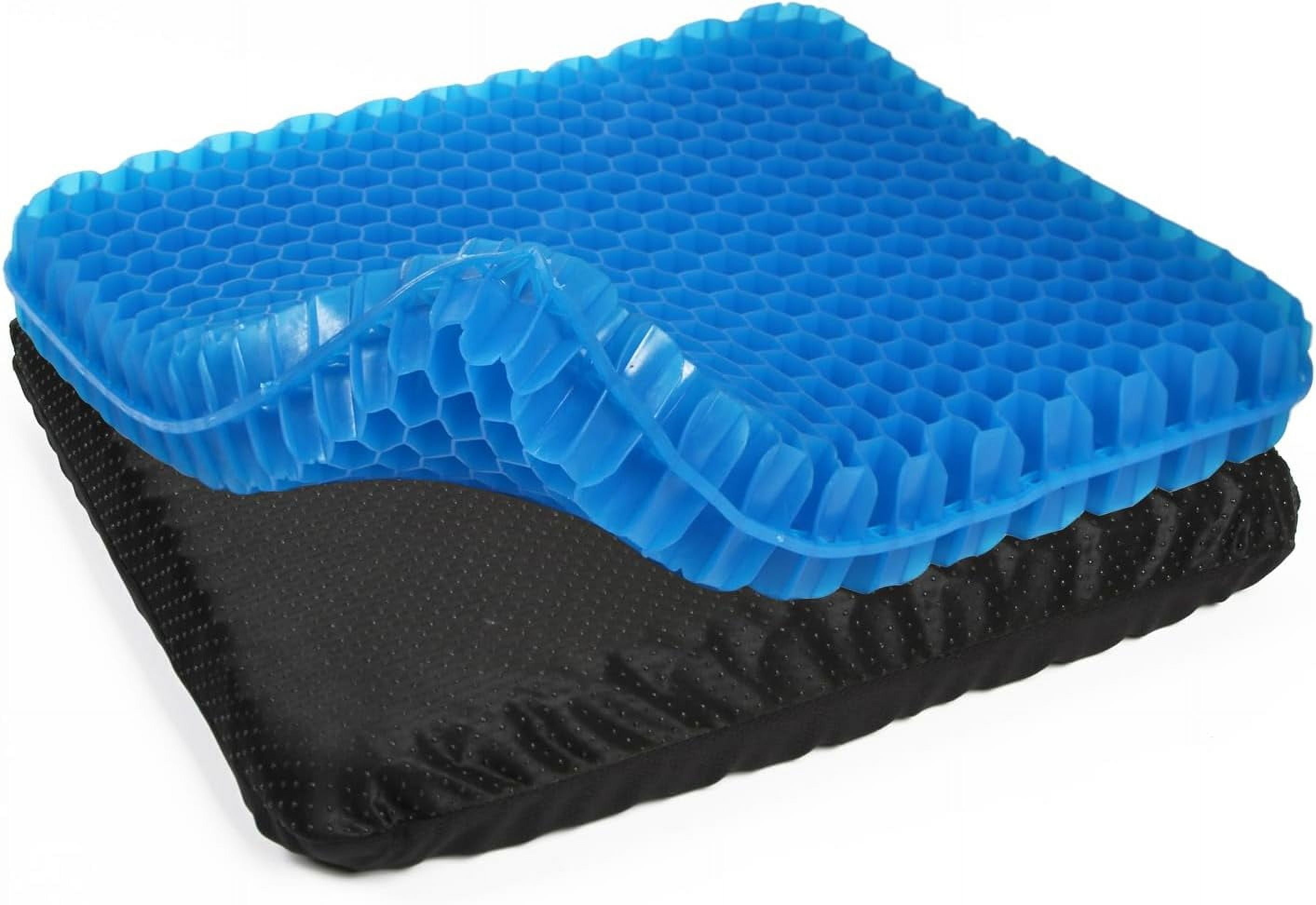 Purple Gel Seat Cushion, 19.7" Extra Large Double Thick Chair Cushions for Office Chair, Wheelchair, Car Seat, Couch, Stadium Seat Cushion for Tailbone Pain Relief, Cooling & Breathable Seat Cushions