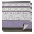 thumbnail image 1 of Purple Geometric Cloth Napkins, Stripes Boho Spring Flowers Country Rural Washable and Reusable Dinner Napkins Set of 2, Table Napkin for Kitchen Party Birthday Wedding Hotel Housewarming 20"x20", 1 of 9