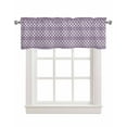 thumbnail image 1 of Purple Geometric Linen Curtain Valance for Bedroom/Bathroom/Kitchen/Office/Living/Dining Room Window,Modern Abstract Art Plaid Aesthetics Rod Pocket Topper Decorative Cafe Drapes Panel 60"x18", 1 of 6