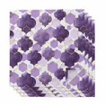 thumbnail image 1 of Purple Geometric Moroccan Cloth Napkins, Abstract Art Purple Ombre Modern Washable and Reusable Dinner Napkins Set of 4, Table Napkin for Kitchen Party Birthday Wedding Hotel Housewarming 20"x20", 1 of 9