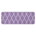 thumbnail image 1 of Purple Geometric Quatrefoil Pattern Kitchen Rug Mat,Kitchen Runner Rugs Non Skid Washable,Decorative Kitchen Floor Mats for Kitchen,Sink,Laundry,17"x47.2", 1 of 7