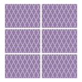 thumbnail image 1 of Purple Geometric Quatrefoil Pattern Summer Placemats Table Placemats Set Of 6-Linen Kitchen Washable Placemats Table Mats 11.8"x17.7" Non-Slip Heat Resistant, 1 of 5