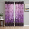 thumbnail image 1 of Purple Geometric Sheer Curtains 84 Inch Length 2 Panels Set, Ombre Modern Abstract Art Voile Window Treatment Rod Pocket Curtains Sheers Drapes for Bedroom/Living Room/Kitchen 52"x84"x2, 1 of 7