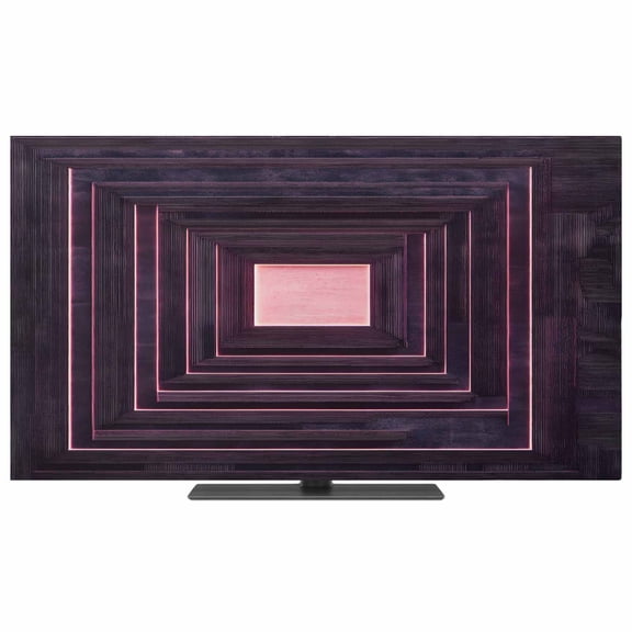 Purple Geometric TV Dust Cover,Stretchable TV Screen Desktop Computer Protector Cover,Framed Abstract Art Modern Television Dustproof Slipcover Indoor Outdoor Decor for 19–24 Inch Flat or Curved TVs