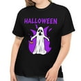 thumbnail image 1 of Purple Ghost Halloween Shirts Women Plus Size Ghost Shirt Plus Size Halloween Costumes for Women, 1 of 7