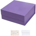 thumbnail image 1 of Purple Gift Boxes with Lids Pack of 1, 6x6x3 Inches Small Gift Box, Collapsible Gift Boxes with Magnetic Closure for Presents, Bridesmaid Proposal Box for Family Mom Girlfriend, 1 of 13