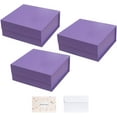 thumbnail image 1 of Purple Gift Boxes with Lids Pack of 3, 6x6x3 Inches Small Gift Box, Collapsible Gift Boxes with Magnetic Closure for Presents, Bridesmaid Proposal Box for Family Mom Girlfriend, 1 of 13