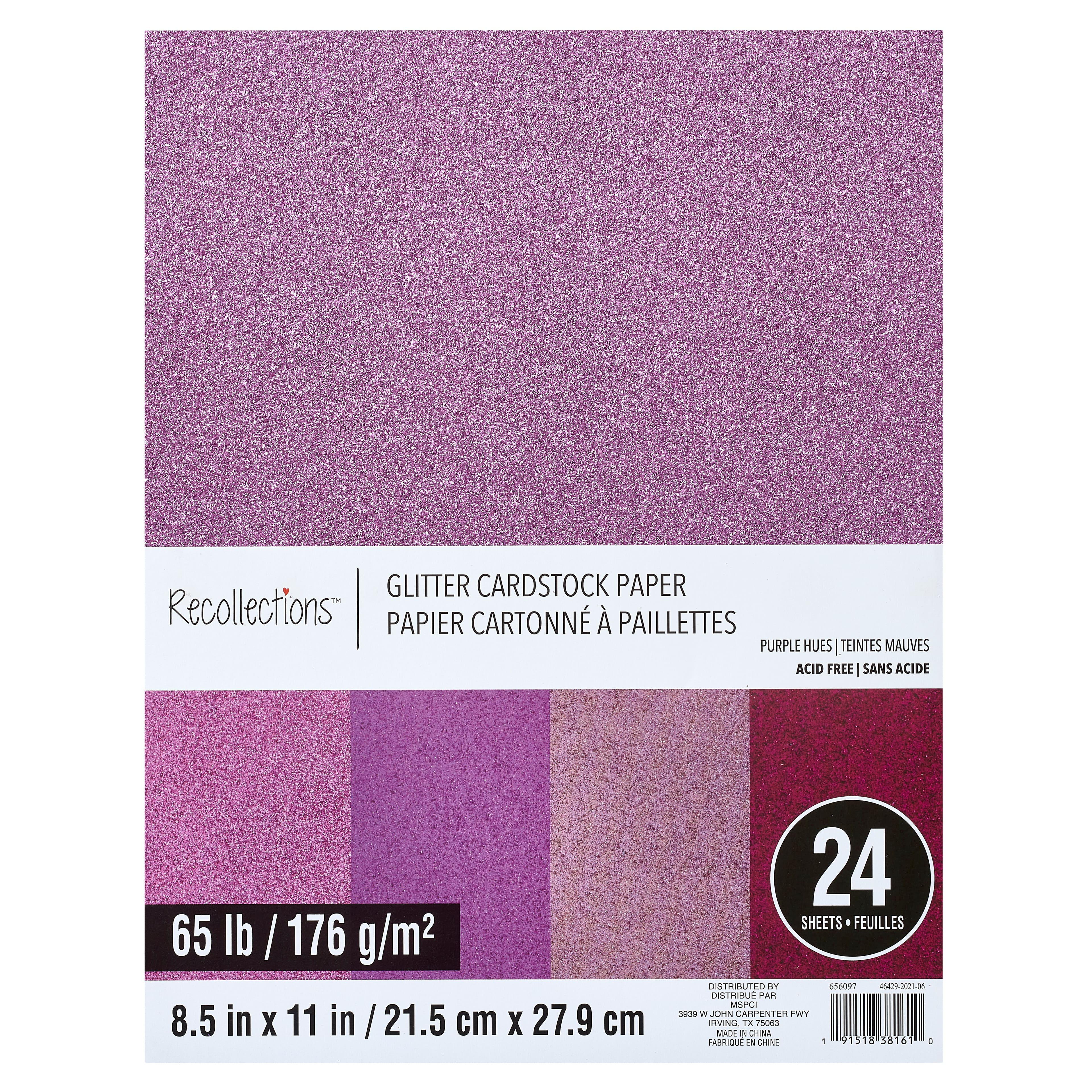 Pink Hues Glitter 8.5 x 11 Cardstock Paper by Recollections 24 Sheets | Michaels